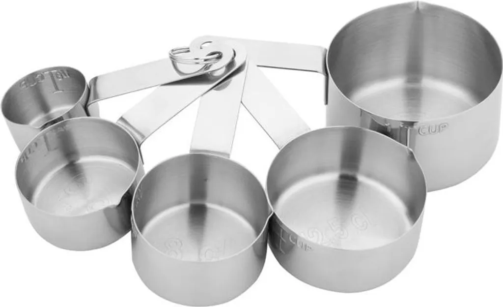 Set Di 13 Misurini E Cucchiai Dosatori In Acciaio Inox - 5 Tazze (250Ml