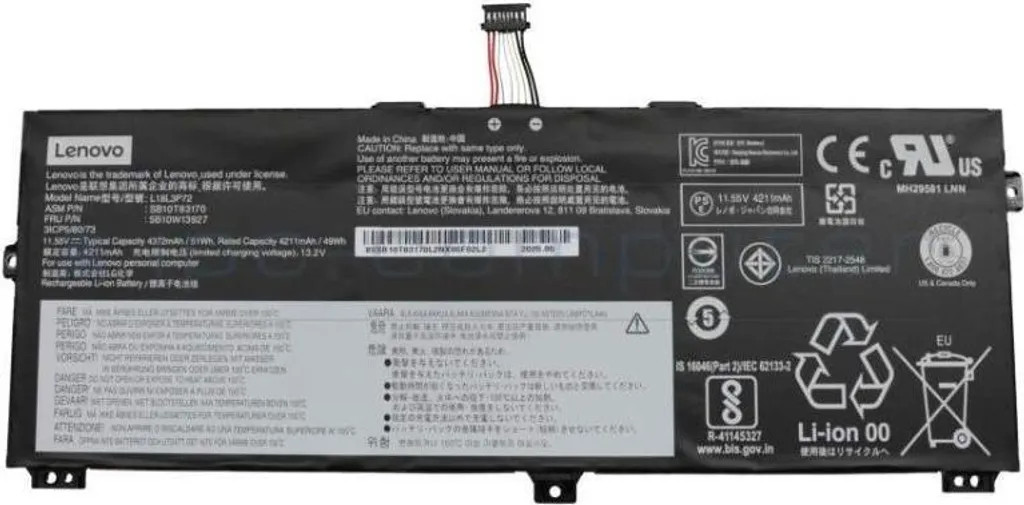 Réparer Autonomie PC : Batterie Lenovo 02HM886 50Wh 3 Cellules Neuve