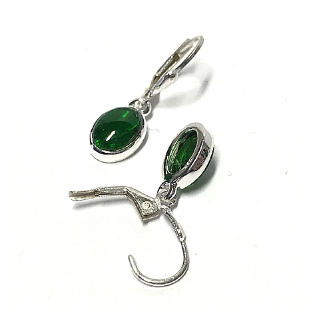 Pendentif en argent 925 avec véritable pierre diopside verte - 2