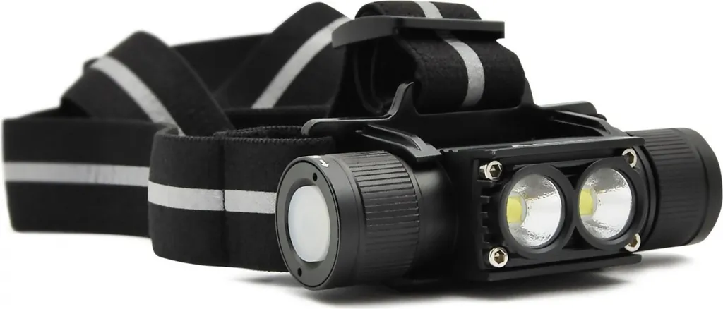 Lampe Frontale de Randonnée HL1200 Twin en Aluminium pour Nuit et Pluie