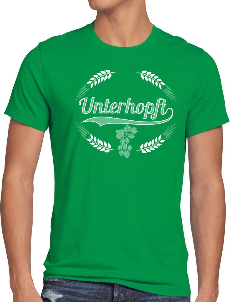 style3 Unterhopft Herren T-Shirt Kult Shirt Funshirt Bier Hopfen