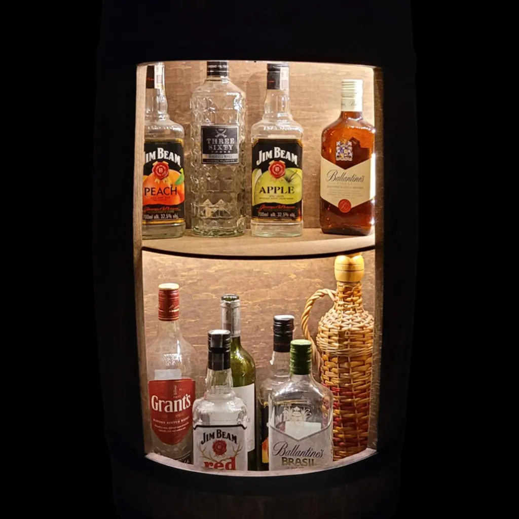 Gagner de l'espace avec ce bar mural LED bois wengé 80 cm compact - 6