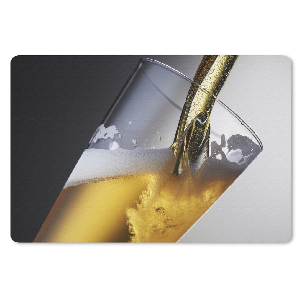 MuchoWow Mauspad Mousepad Bier vom Fass auf dunklem Hintergrund 27x18 cm - Mousepads - Maus Mat - Pad - Mausunterlage - Büroartikel - Desk Matten