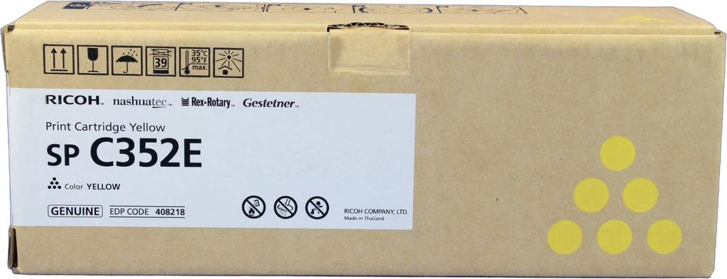Ricoh 408218 Tonerkartusche Gelb 6.000 Seiten für Ricoh SP C352