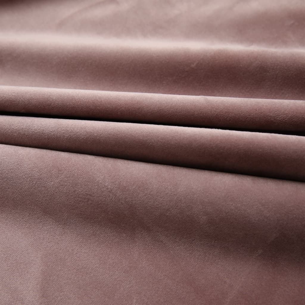 Hochwertigen Möbel Gardinen & Vorhänge - Rosa Verdunkelungsvorhang mit Haken Samt Antik-Rosa 290x245cm NEU3197803