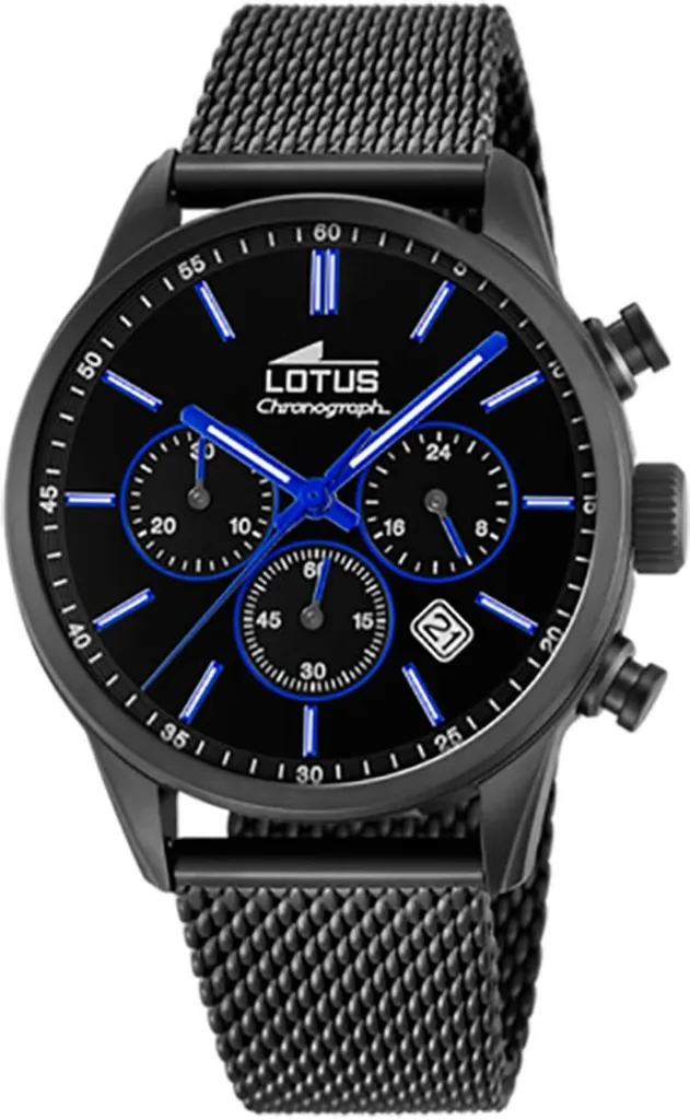 Lotus 18700/3 Cronografo Uomo Nero: Eleganza Urbana e Acciaio 316L