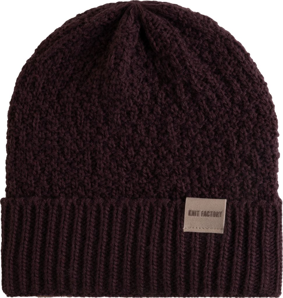 Knit Factory Haze Mütze - Midnight Plum - One Size Produktbild 