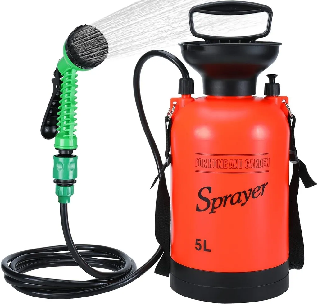Fini la boue : douche de camping à pression manuelle 5L polyvalente