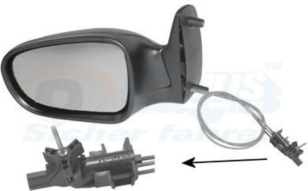 Rétroviseur gauche Ford Galaxy WGR avec miroir convexe de remplacement
