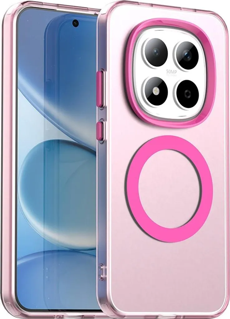 Cover Magsafe Xiaomi Redmi Note 15 Pro 5G Rosa Opaco - Phonesta HardFrost