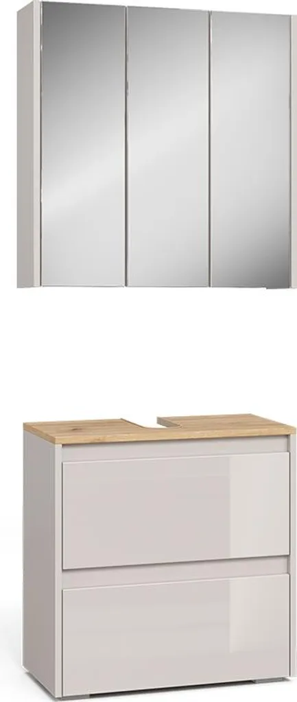 Ensemble de meubles salle de bain complet Vicco Majest coloris Cachemire