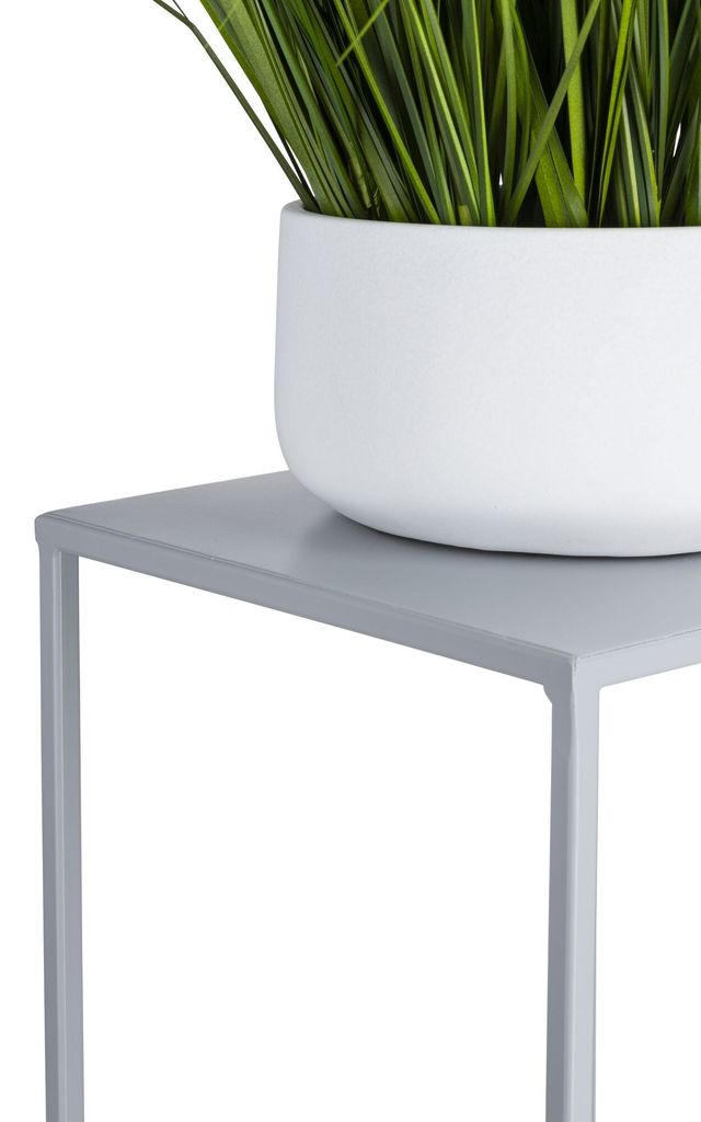 HowHomely | Blumenständer - 100 cm - Grau