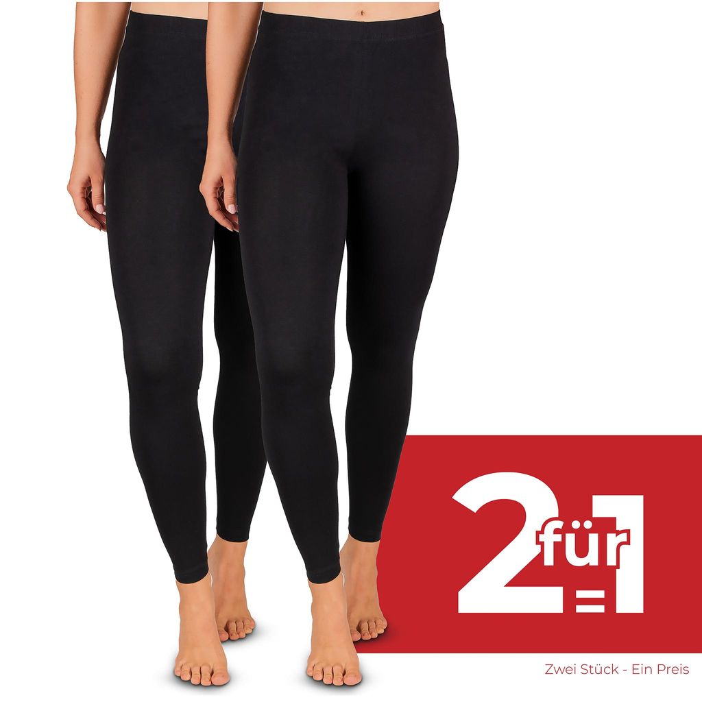 SES blickdichte Leggings Damen 2er Pack schwarz (44/46) / Produktbild 