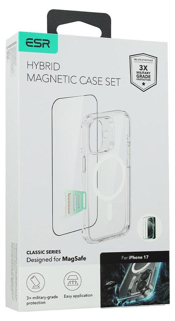 ESR Set coque + verre écran Classic Hybrid MagSafe & Image du produit 