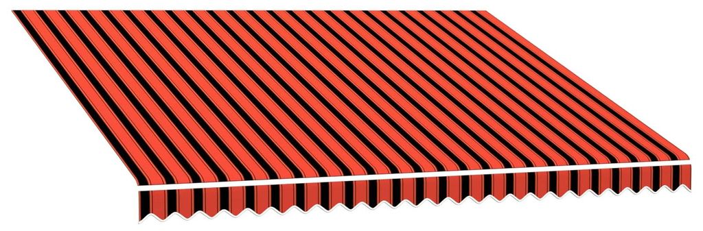 vidaXL Markisenersatzstoff Orange und Braun 350 x 250 cm Polyester