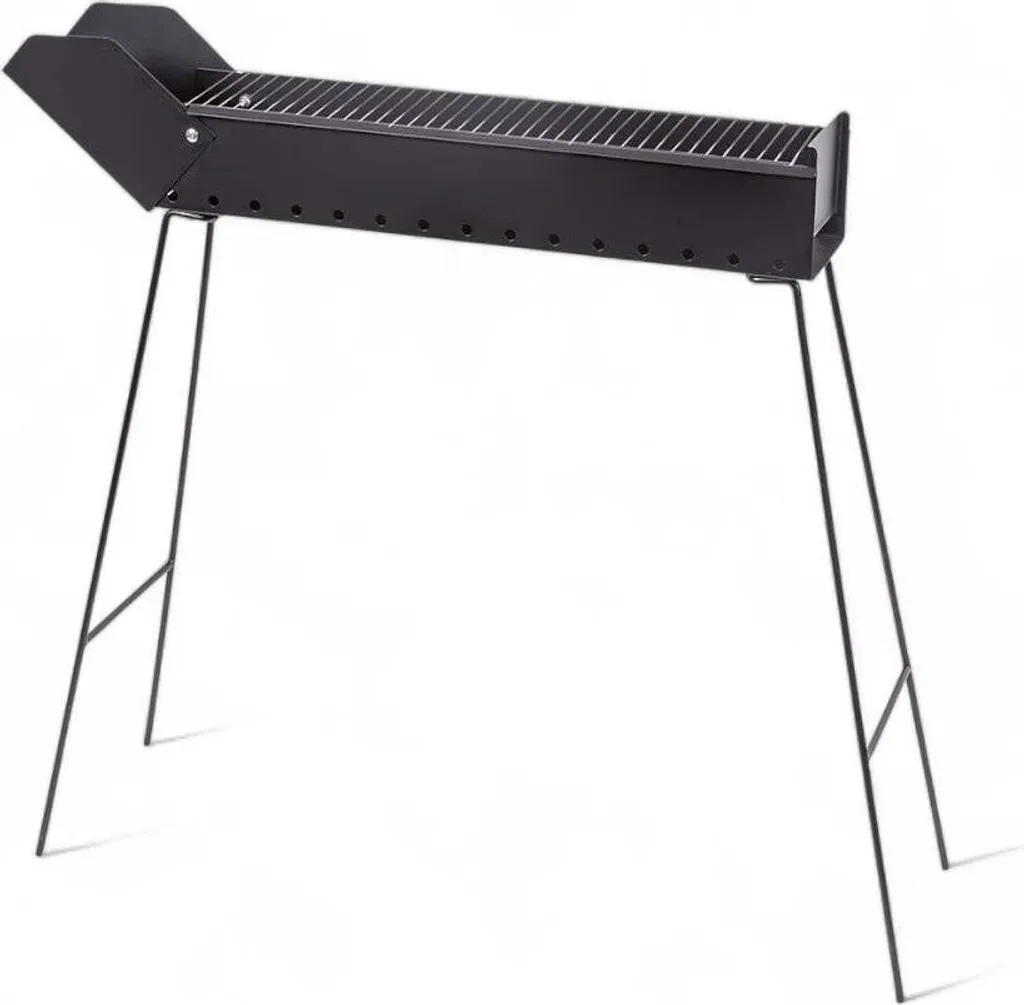 Barbecue portable pliable 80 cm en fer peint avec pieds de stabilité