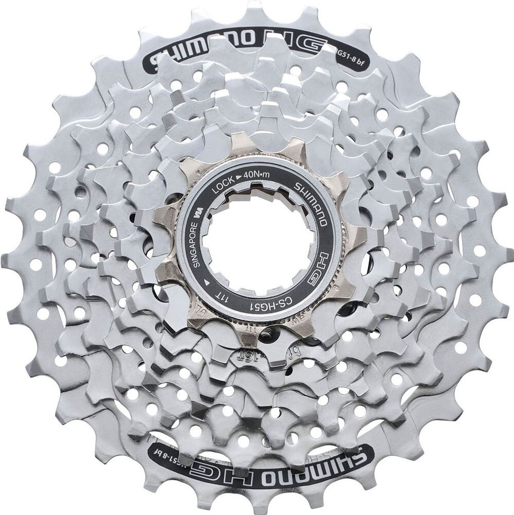 Shimano Alivio GH51 8-speed cassette, 11-32T, zilverkleurig Productafbeelding 