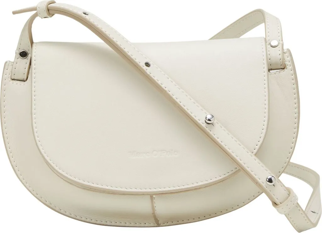 Marc O'Polo Sac à Épaule Bandoulière en Cuir de Vachette Chalky Sand