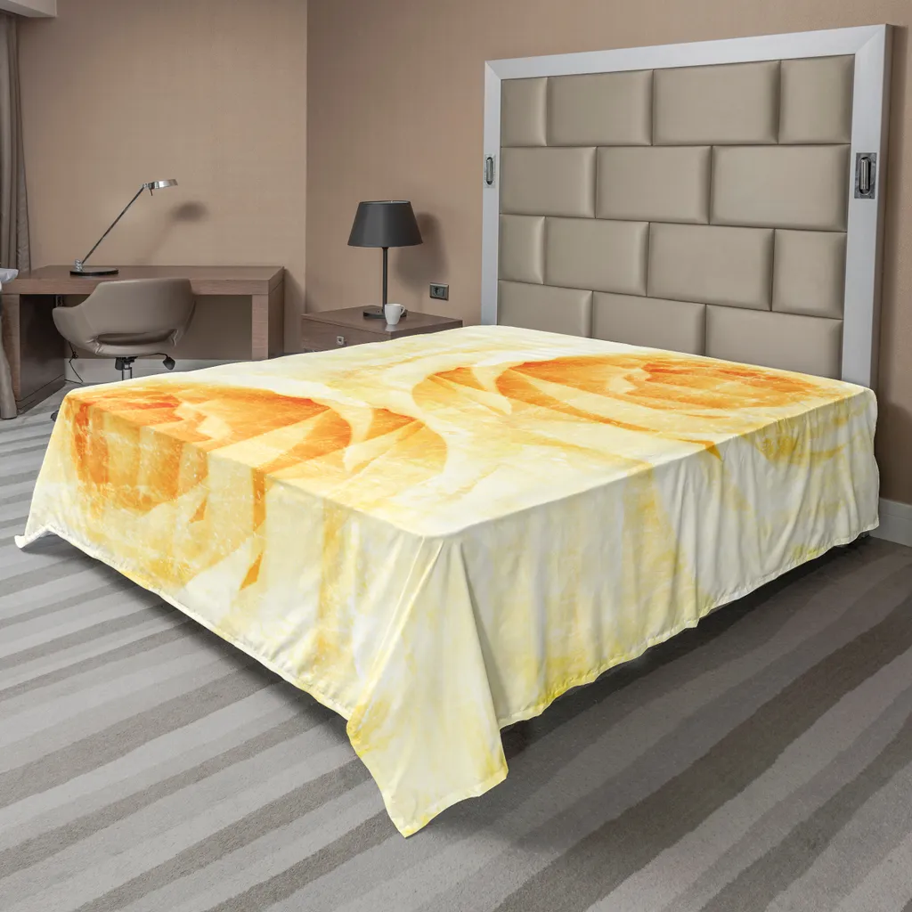 Lenzuolo ABAKUHAUS Giallo Beige Rose 266x260 - Microfibra Top Quality
