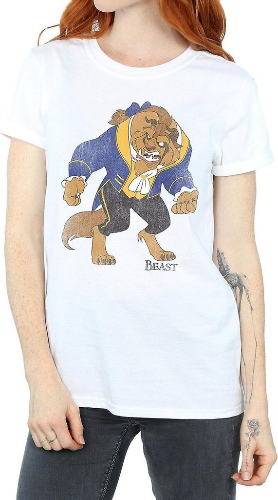 Beauty And The Beast - "Classic" T-Shirt für Damen BI552 (L) (Weiß)