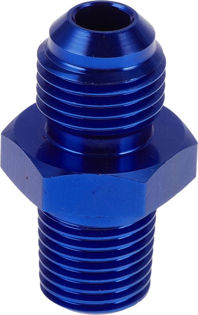 Männlicher Reduzierer-Schlauchanschlussadapter TF-AN6-1/4 NPT Kraftstoffleitungsanschluss Aluminium Blau