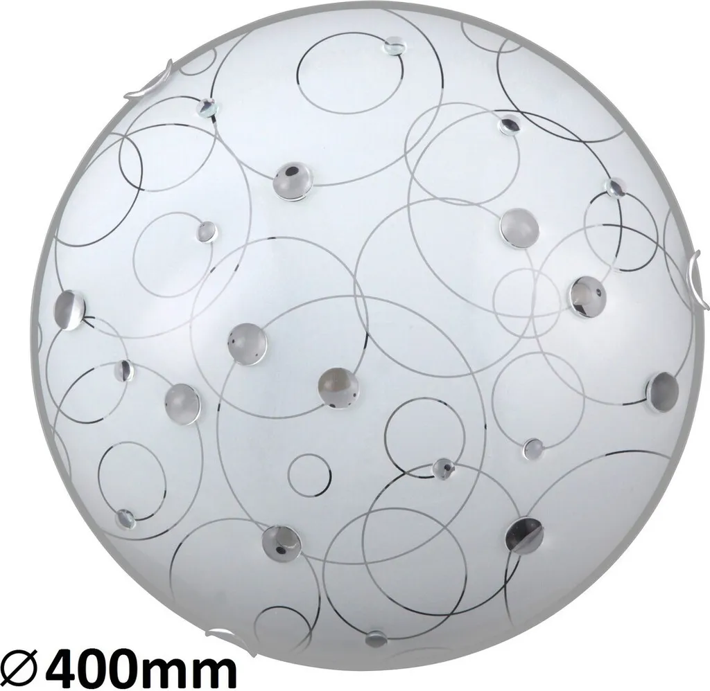 Plafonnier en verre Jolly 1862 Rabalux blanc 40cm E27 2x60W élégant