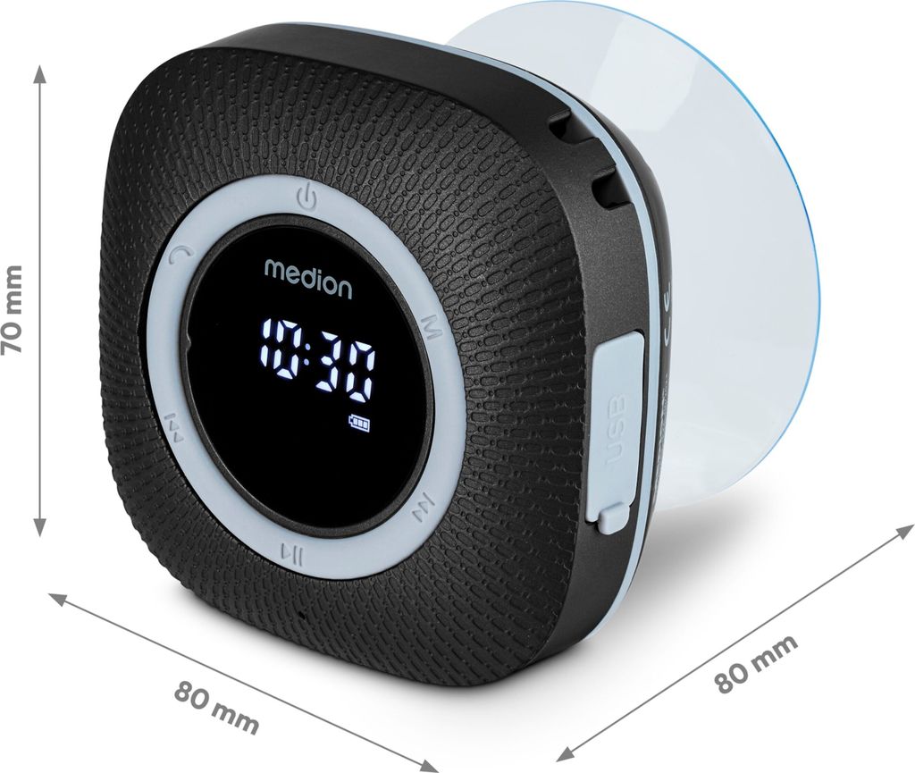 MEDION S66884 Duschradio mit Bluetooth (Badradio, UKW Produktbild 7