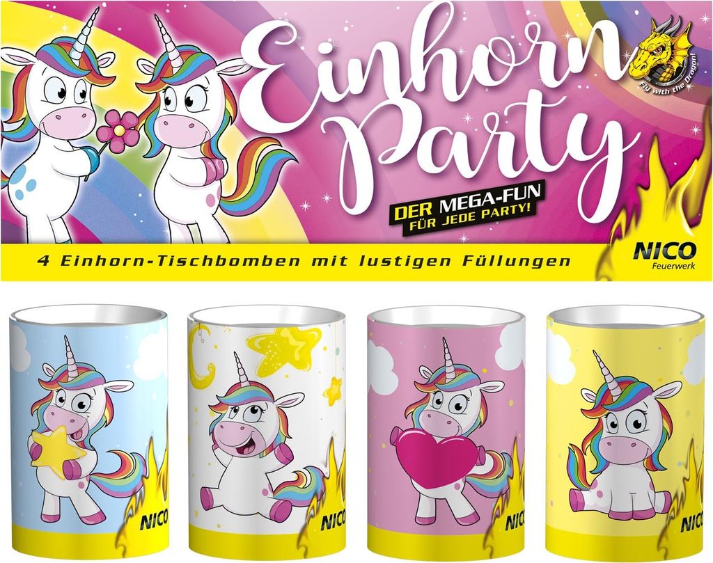 Einhorn Party, 4er Beutel
