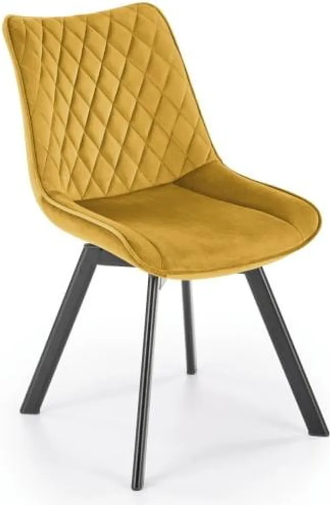 Chaise K520 Design Moutarde et Noir : Confort Ergonomique et Style Chic