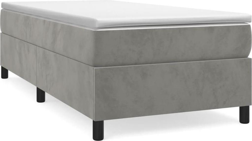 vidaXL Boxspring rám postele světle šedý 80x200 cm sametový Obrázek produktu 
