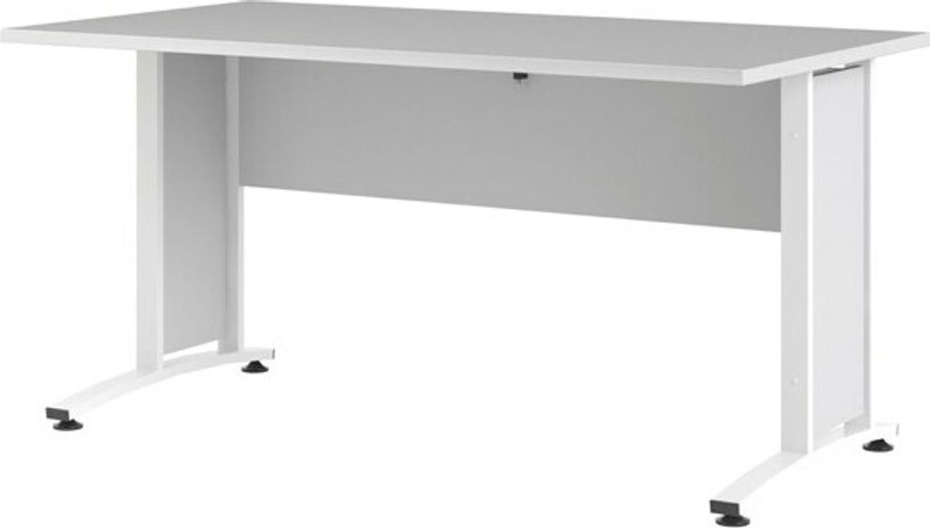 Prisme Schreibtisch Breite 150 cm weiss. Produktbild 