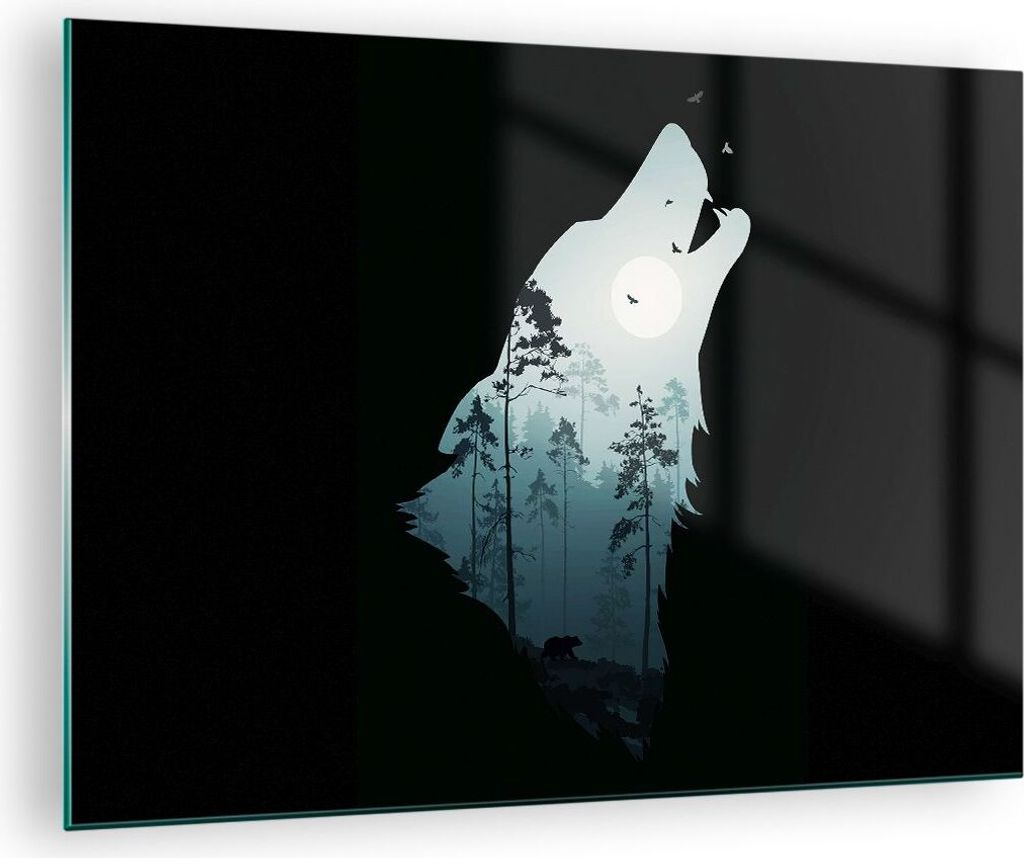 Bilder auf glas - Berge Höhle Park - 70x50cm - Glasbilder - Wandbilder - Kunstdruck - zum Aufhängen bereit - Wanddekoration aus Glas - Glas Bilde...