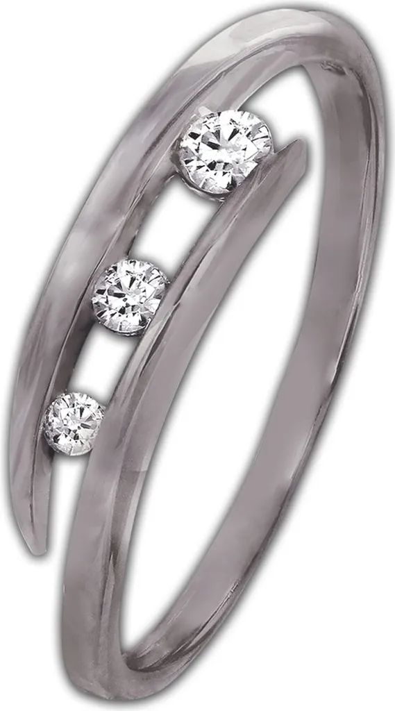 Bague Femme en Or Blanc Véritable 333 GoldDream, Alliance Élégante Fine