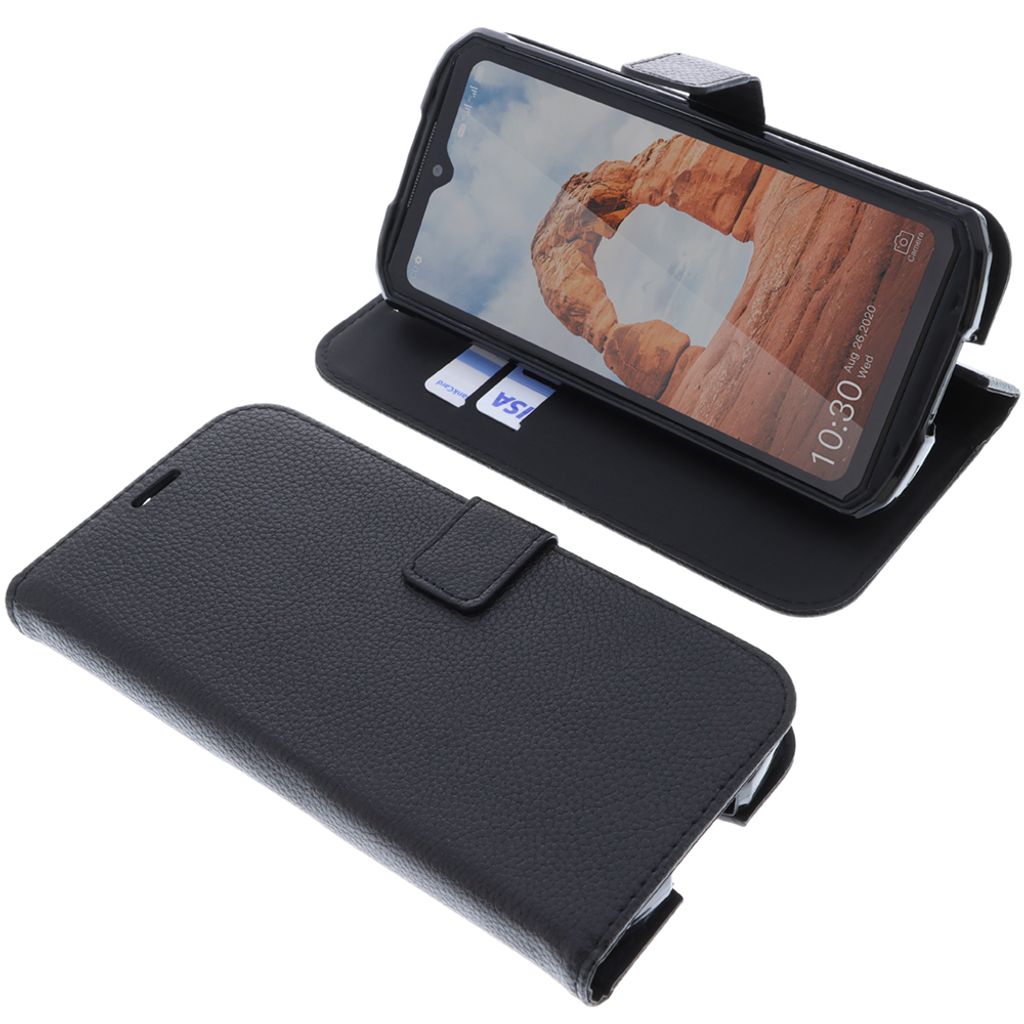 foto-kontor Tasche kompatibel mit Oukitel WP8 PRO Book Style schwarz Schutz Hülle Buch