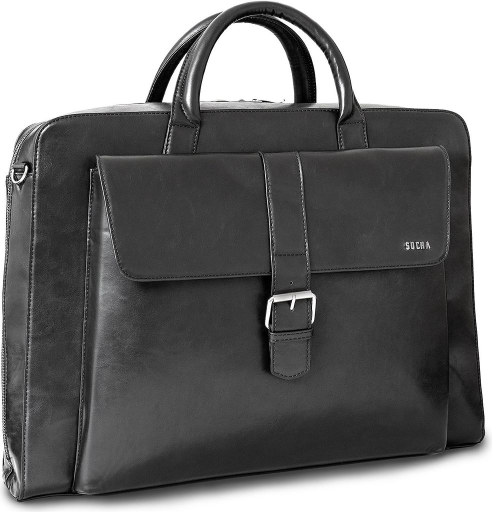 Laptop Umhänge Aktentasche Business Tasche Schwarz bis 17,3 Produktbild 