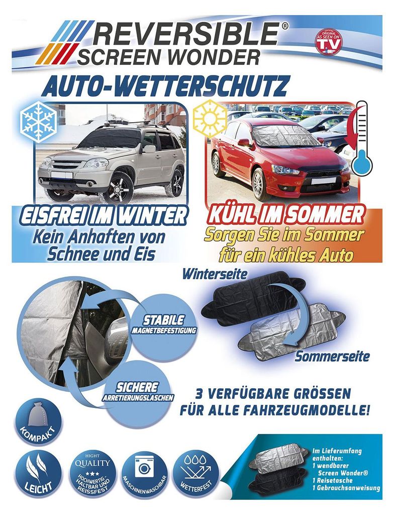 SELVA Autoschutzmatte - Eisfrei im Winter - Kühl im Sommer Produktbild 