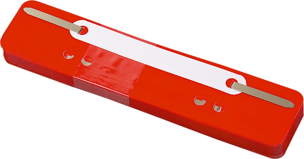 Heftstreifen 3170 kurz Kunststoffdeckl. rot 25 Stück Packung mit 10 Stück