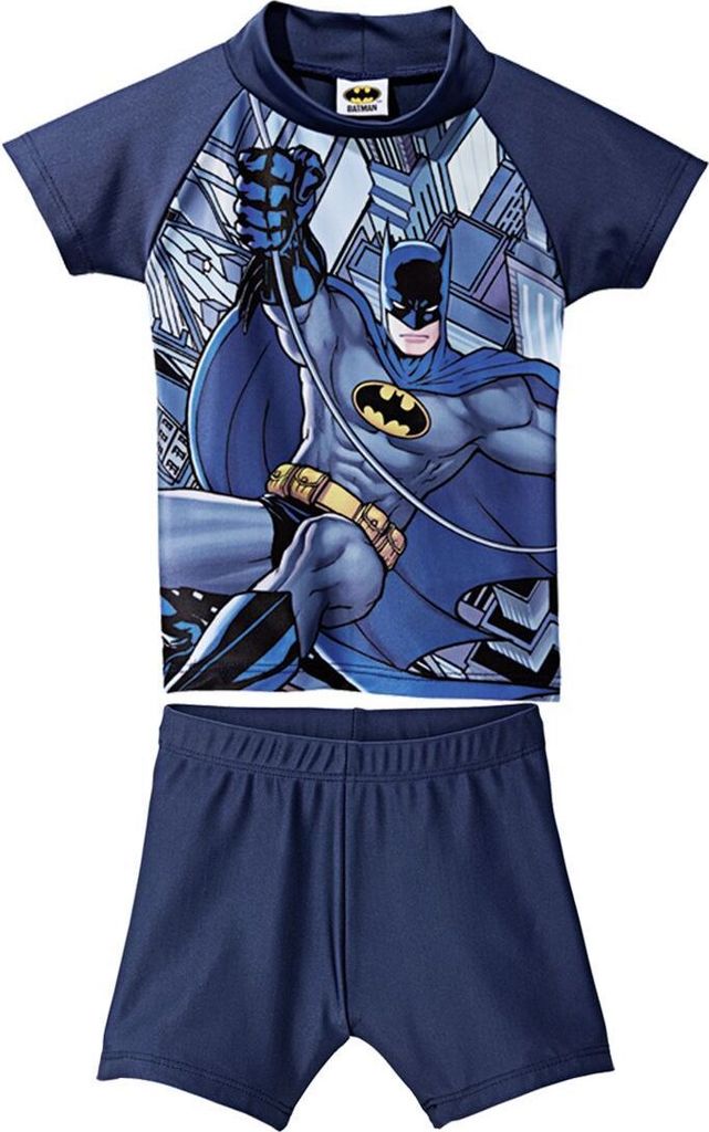 Kinder Jungen UV Schutz Badebekleidung T-Shirt Badehose UV Schutz 50+ Strand Batman 74/80
