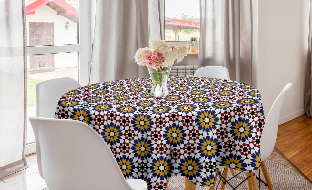Tovaglia Orientale ABAKUHAUS 150cm: Viaggio nei Colori del Marocco