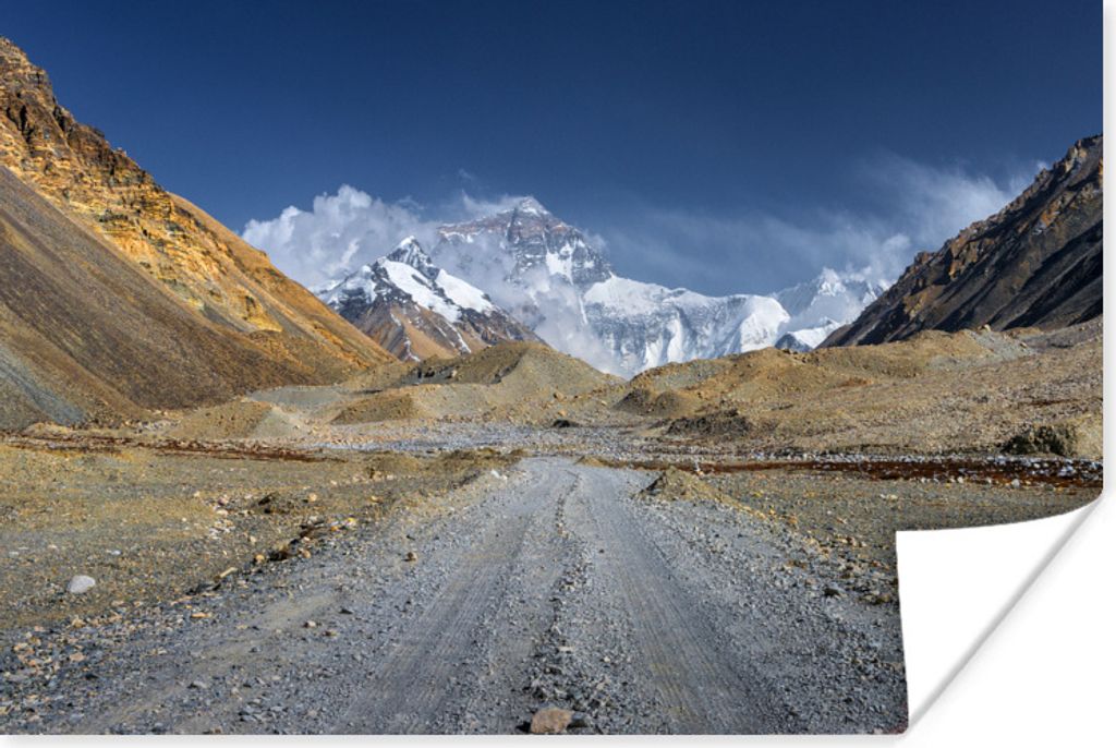 MuchoWow Poster Ansichten des Mount Everest in Tibet 60x40 cm - Schlafzimmerdekoration