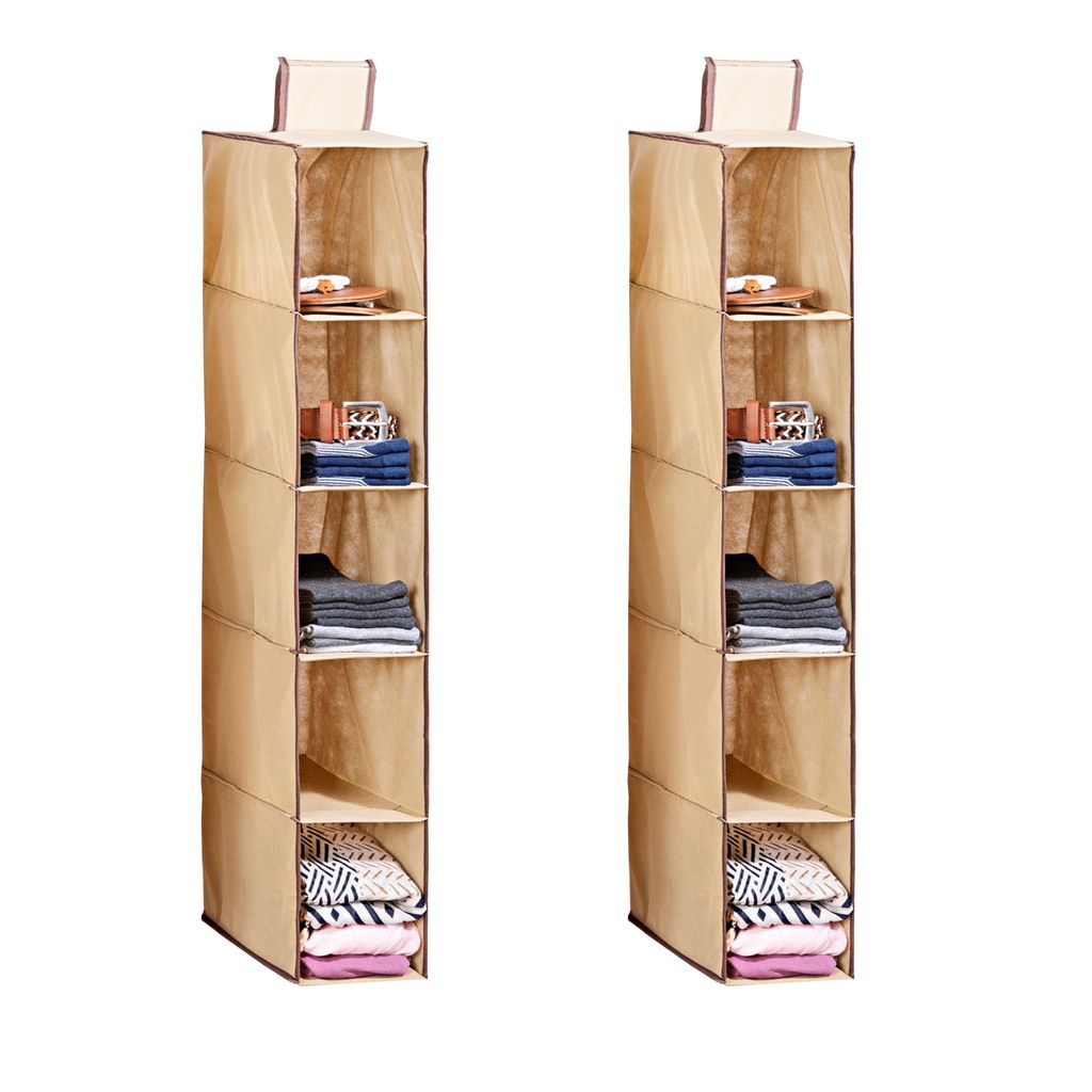 2er Set Ordnungshelfer Kleiderschrank Organizer Hängeregal Produktbild 