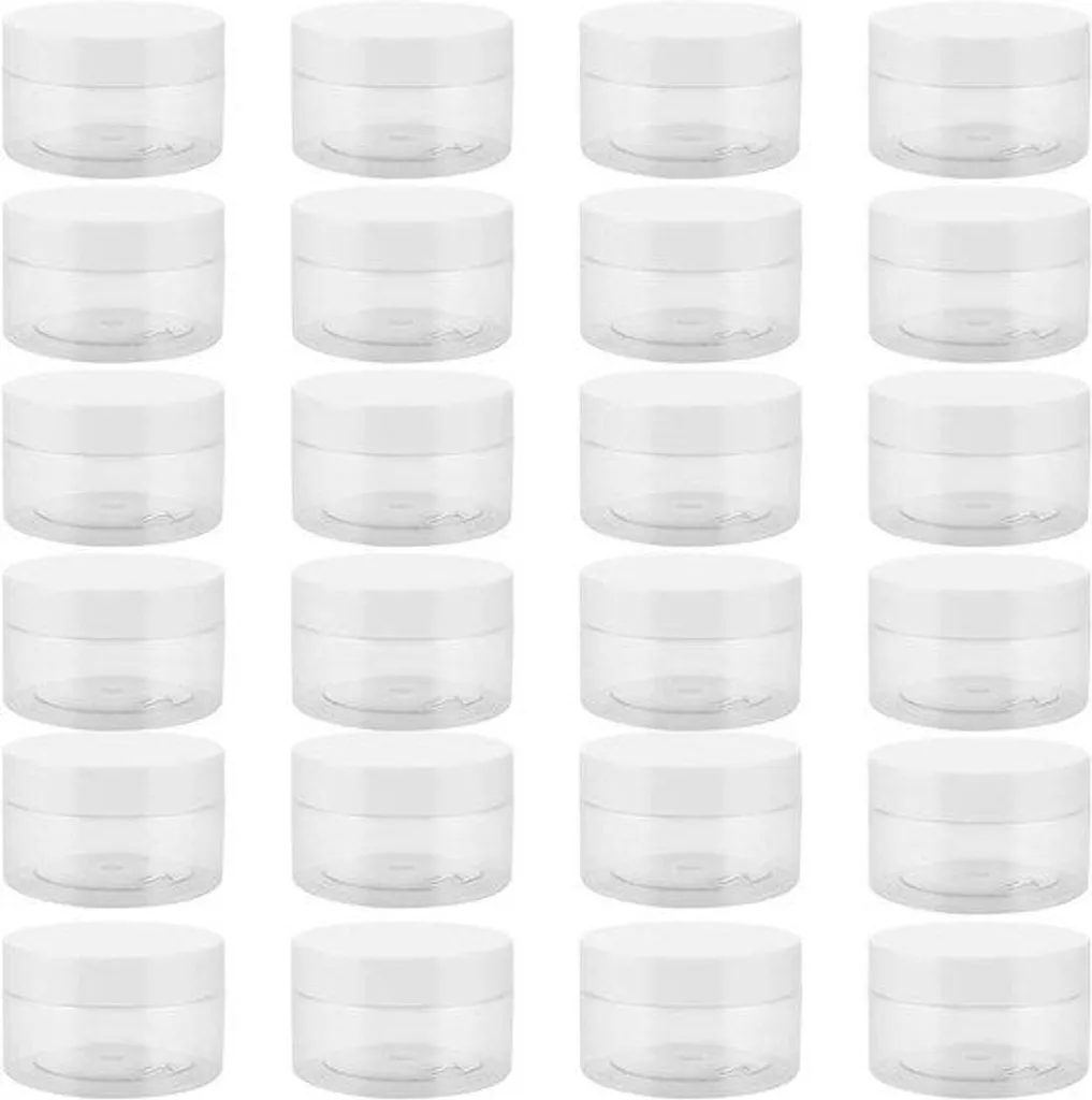 Fini le désordre avec ces 24 petits pots 100 ml transparents spécial rangement
