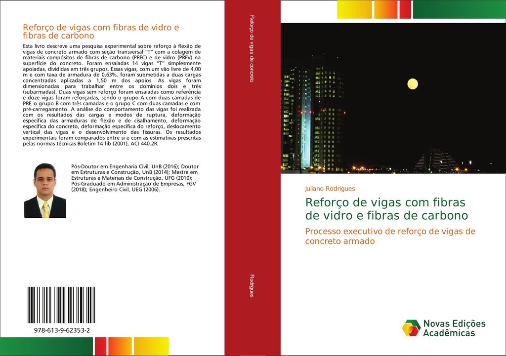 Reforço de vigas com fibras de vidro e fibras de carbono