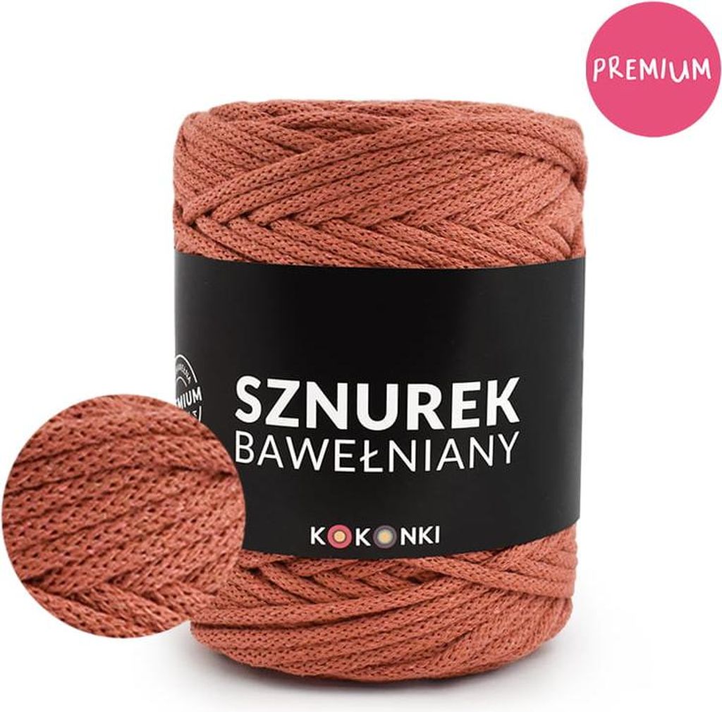 Premium Baumwollschnur 5mm, 100m, Ziegel, für vielseitige Produktbild 