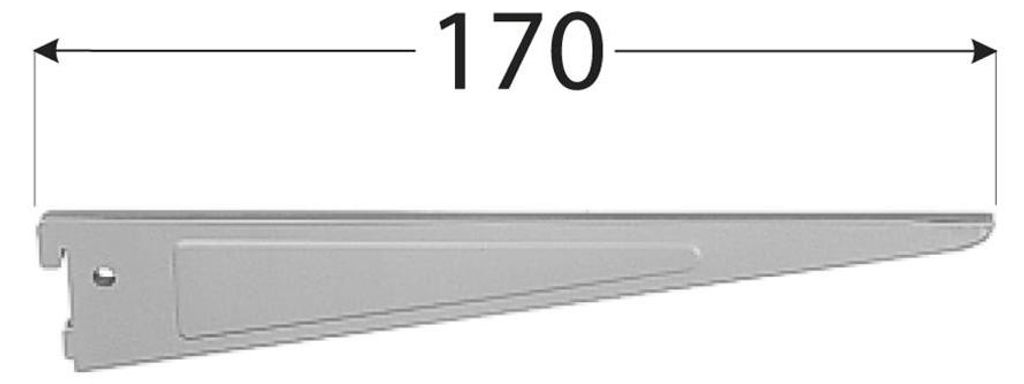 INTEGRI Weiss Regalträger schmal 170mm Garderobensystem Wandregal Konsole Stahl