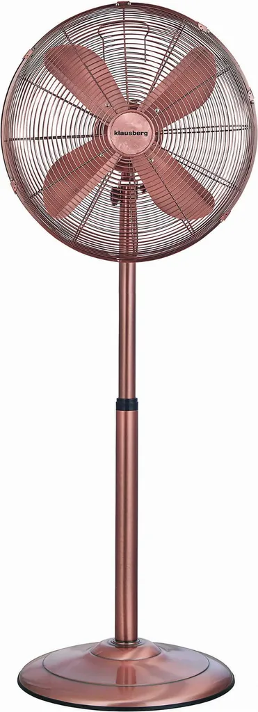 Klausberg KB-7719 Ventilateur sur Pied Rose Doré Silencieux 3 Vitesses