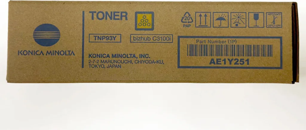 Toner jaune TNP93Y AE1Y251 : Fini les traces sur votre Bizhub C3100i !