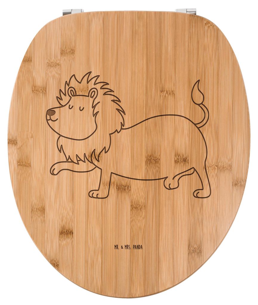 Mr. & Mrs. Panda WC Brille Sternzeichen Löwe - Transparent - Geschenk, WC-Brille, Toilettendeckel, Geburtstag Juli, König Der Tiere, August, Klod...