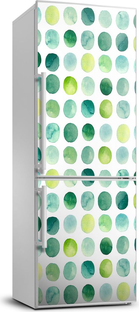 Tulup Kühlschrankdekoration - 70x190 cm - Aufkleber auf dem Kühlschrank - grüne Punkte