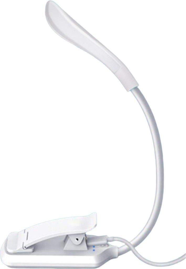 INF Leselampe, LED-Buchlampe mit 3 Lichtmodi, wiederaufladbar Weiß